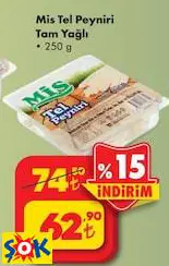 MİS TEL PEYNİRİ TAM YAĞLI 250 G